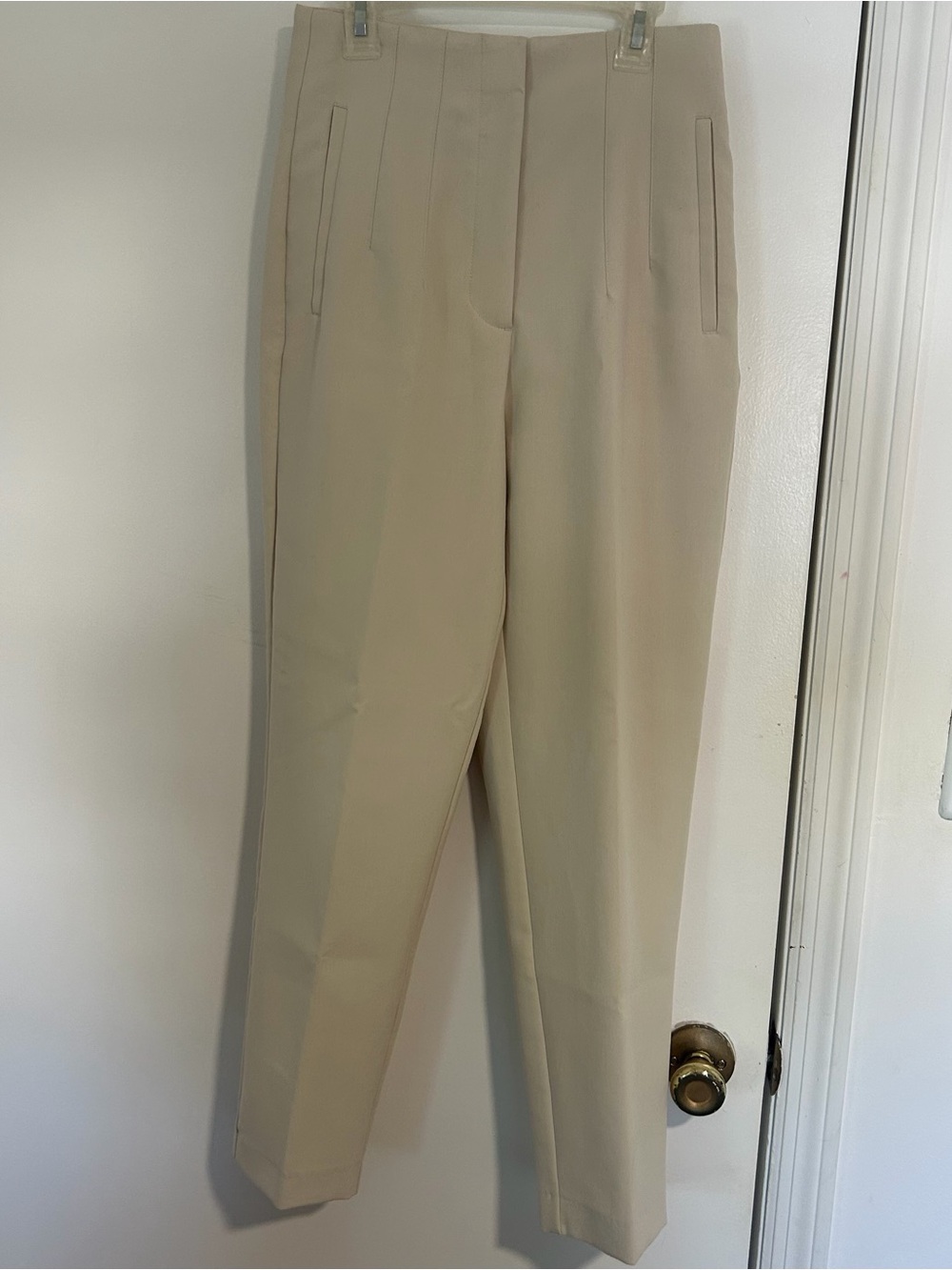 Zara Cream High-Waist Trousers